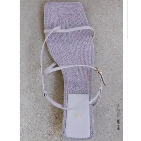 Zara Heeled Leather Sandals with Insole Mauve 7.5 - Picture 5 of 10